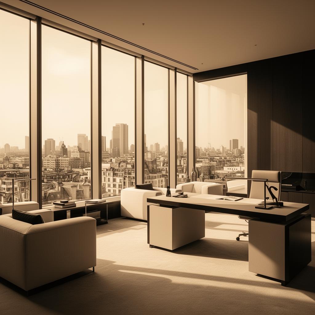 Modern office overlooking London