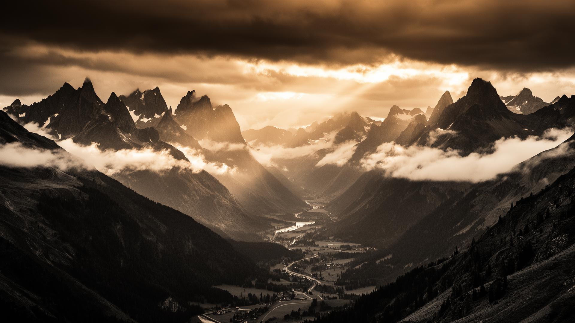 Dramatic mountain landscape